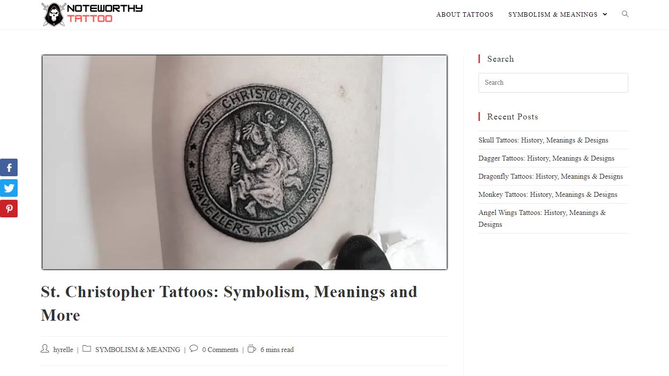 St. Christopher Tattoos: Symbolism, Meanings and More
