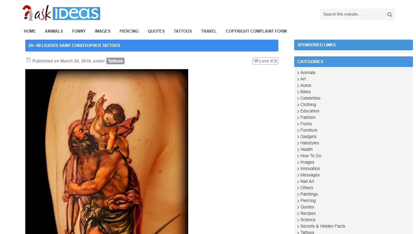 29+ Religious Saint Christopher Tattoos - AskIdeas.com
