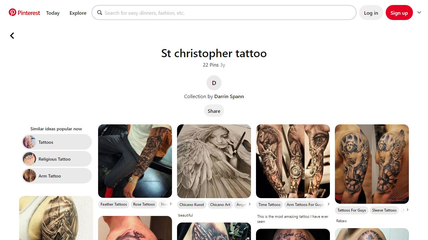22 St christopher tattoo ideas | sleeve tattoos, tattoos ... - Pinterest