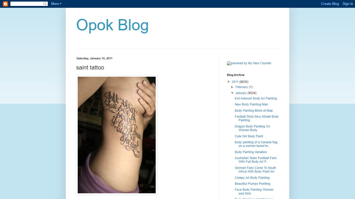 Opok Blog: saint tattoo